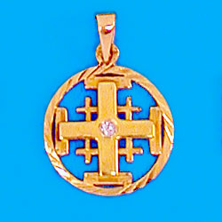 14K Gold Cross set with Diamond.