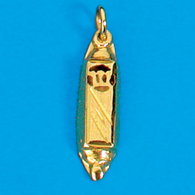 14K Gold Mezuzah pendant