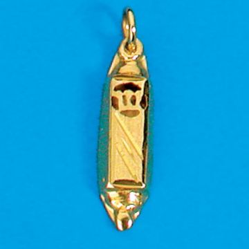 14K Gold Mezuzah pendant