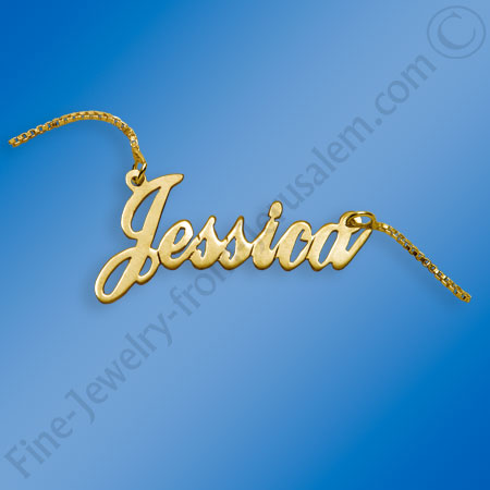 Name necklace - 14 karat gold