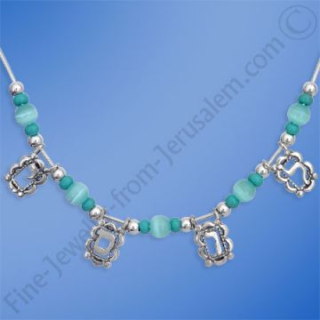 Personalized Silver & turquoise  necklaces