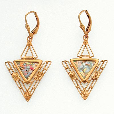 Roman glass earrings