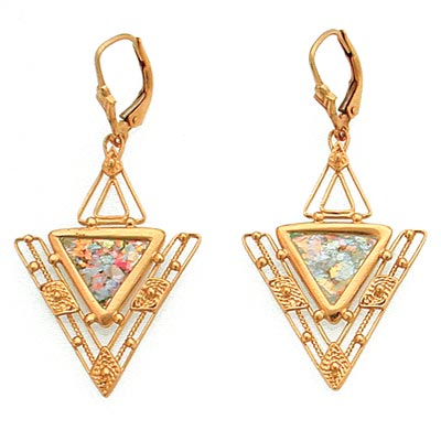 Roman glass earrings