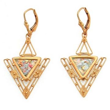 Roman glass earrings