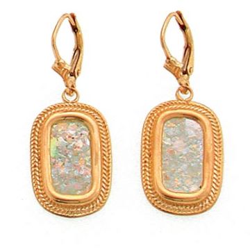 Roman glass earrings