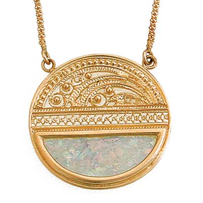 Roman glass necklace
