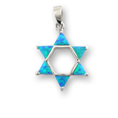 St. Silver Star of David pendant