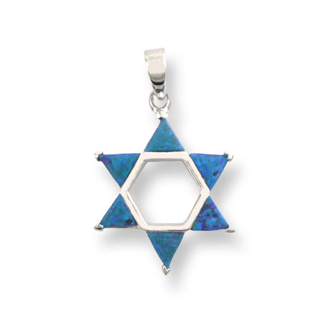 St. Silver Star of David pendant