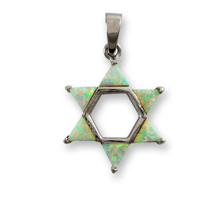 St. Silver Star of David pendant