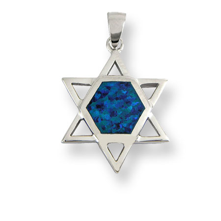 St. Silver Star of David pendant