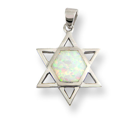 St. Silver Star of David pendant
