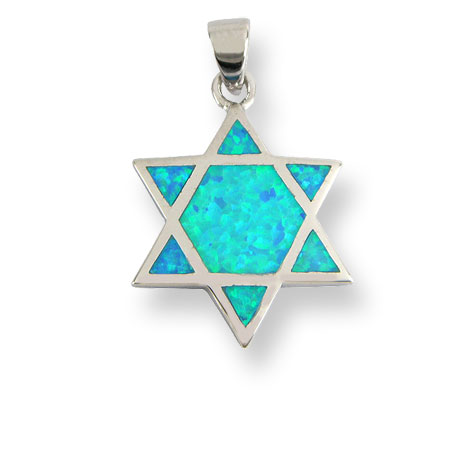 St. Silver Star of David pendant