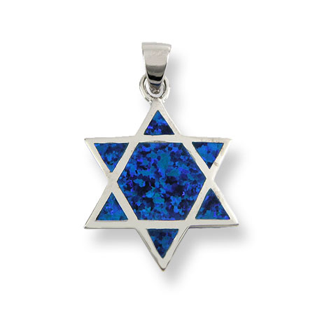 St. Silver Star of David pendant