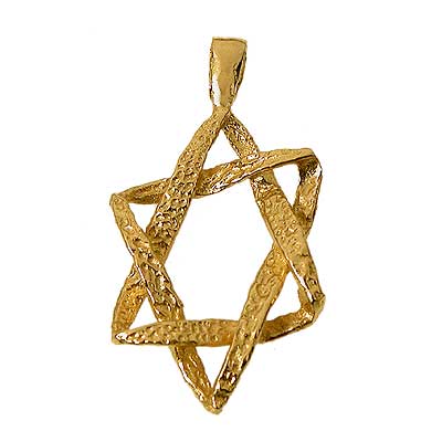 14k Gold "Braided" Star of David