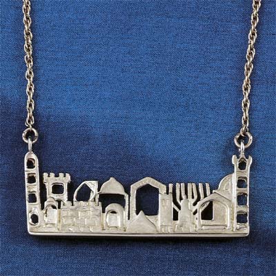 Silver Jerusalem skyline Pendant