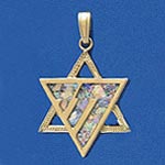 Star of David set with Roman Glass