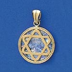 Star of David set with Roman Glass