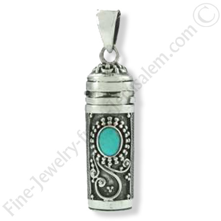 St. Silver Mezuza pendant