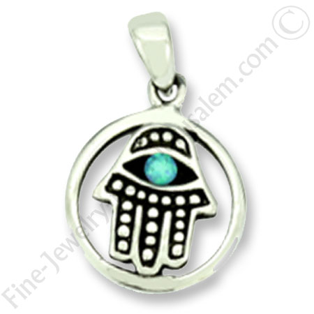 silver hamsa pendant