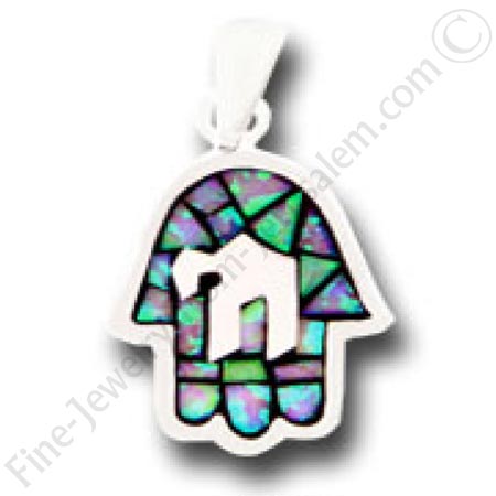 silver hamsa pendant