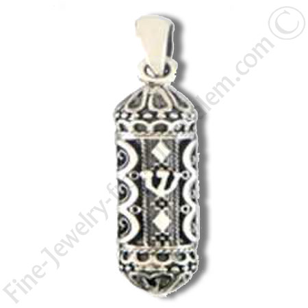 St. Silver Mezuza pendant