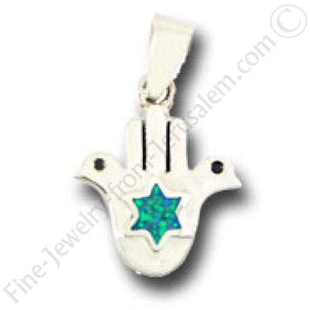silver hamsa pendant