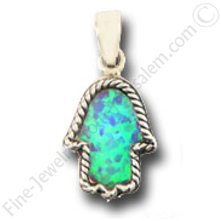 silver hamsa pendant