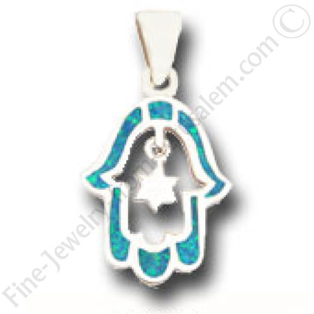 silver hamsa pendant