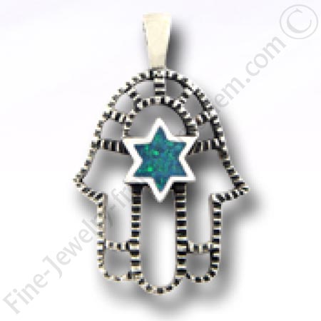 silver hamsa pendant