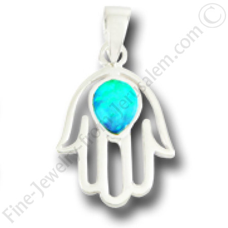 silver hamsa pendant
