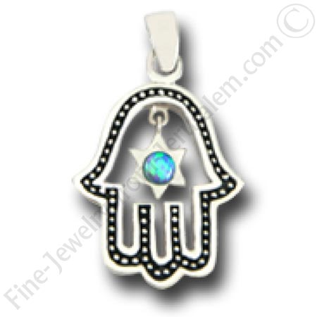 silver hamsa charm
