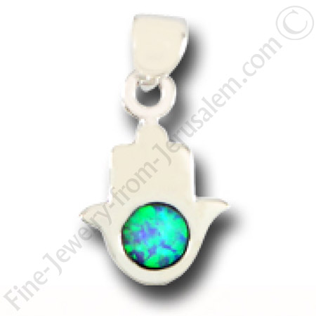 silver hamsa pendant