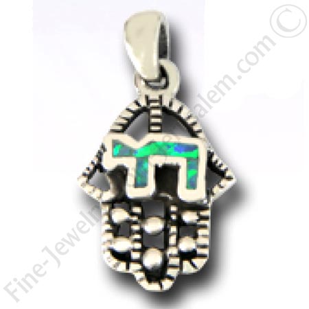 silver hamsa pendant
