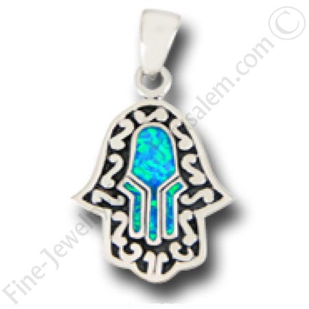 silver hamsa pendant