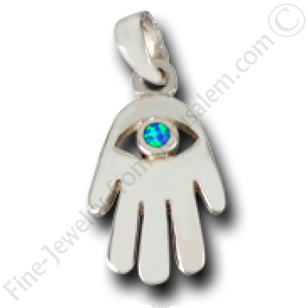 silver hamsa pendant