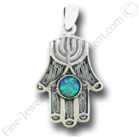 Silver hamsa charm