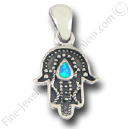 silver hamsa pendant