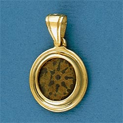 Widow's mite coin pendant