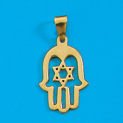 14K Gold Hand with "Star of David"