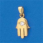 18K Gold hamsa Set with Diamonds