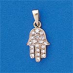18K Gold Hamsa Set with Diamonds