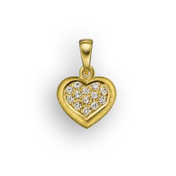 18k gold heart pendant