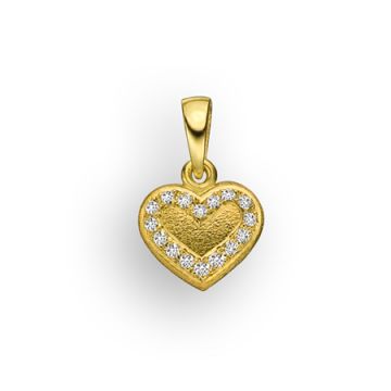 18k gold heart pendant