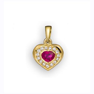 18k gold heart pendant