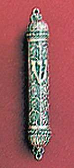 St. Silver filigree mezuzah case