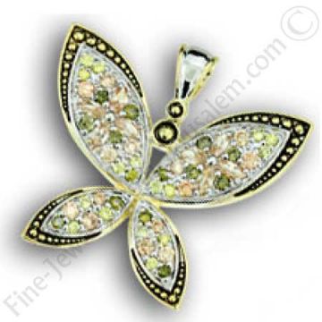 Goldfield pendant with cubic zirconia