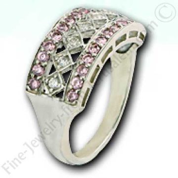 silver ring with cubic zirconia