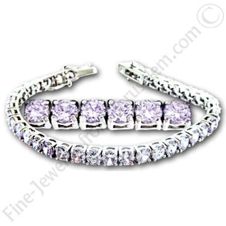 silver bracelet with cubic zirconia