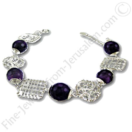 silver bracelet with cubic zirconia